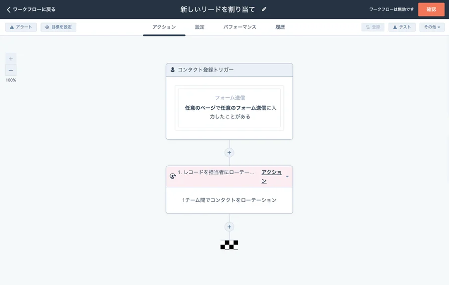 ワークフロー画面(デモ)
